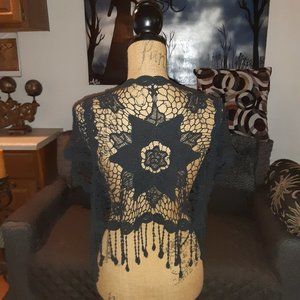 womans cardigan size large blacl